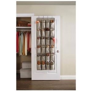 24 pocket over the door shoe organizer